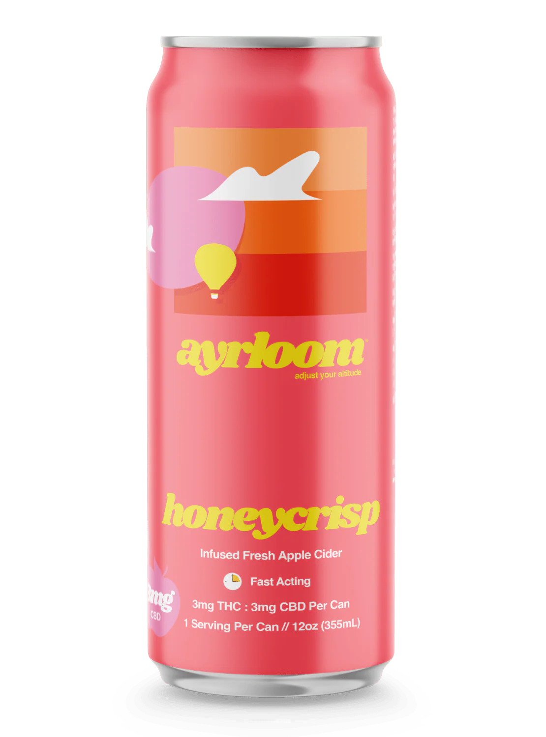 Ayrloom honeycrisp infused beverage can.